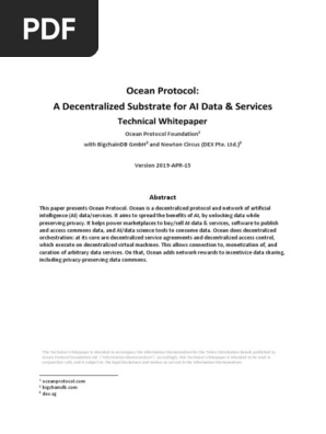Ocean Protocol Data Marketplace