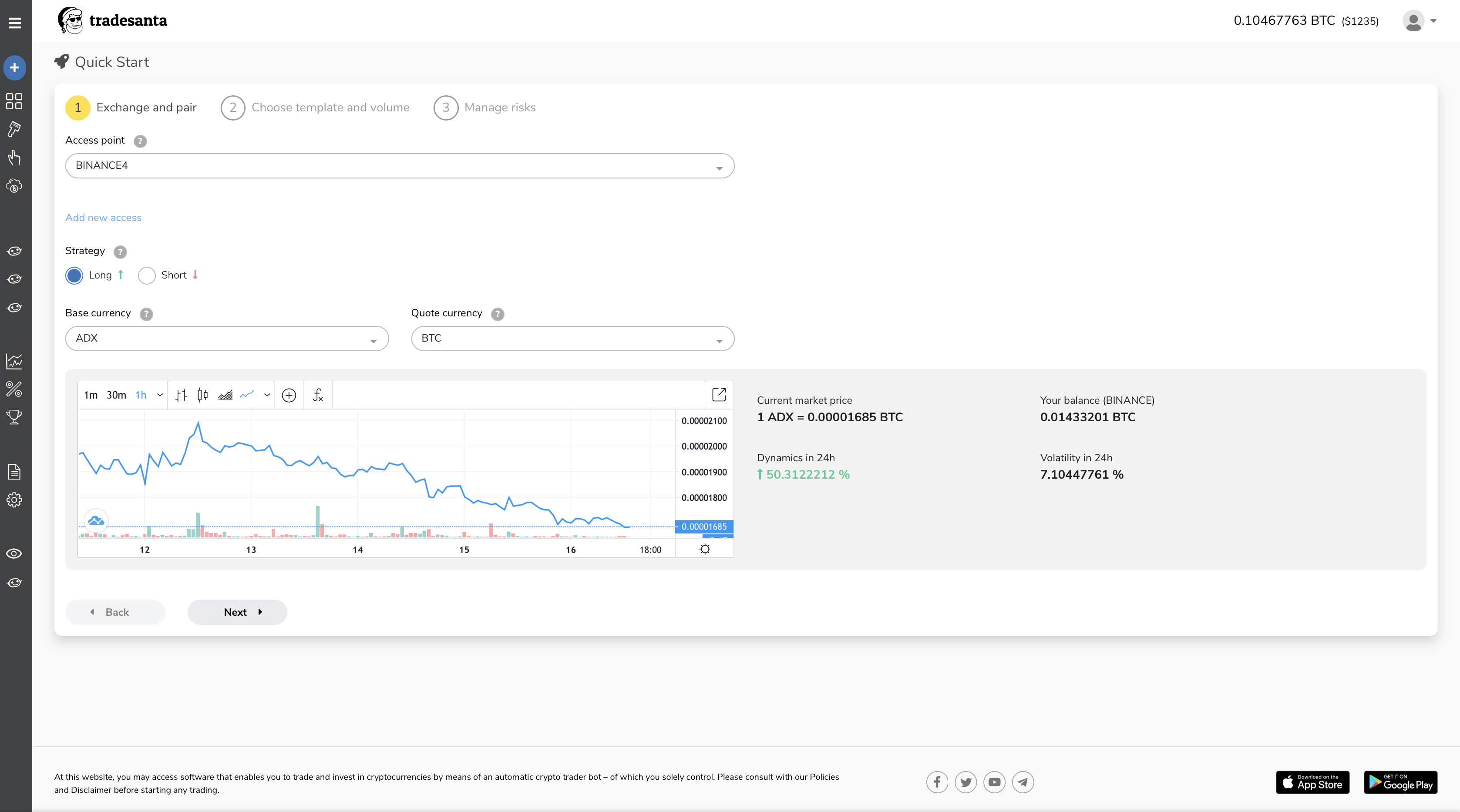 TradeSanta Scalping Bot